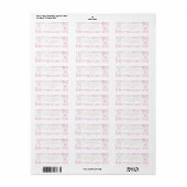  Roze Franse Bloem Bruiloft  Etiket (Full Sheet)