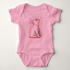  roze Franse Bulldog baby Romper