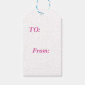 Roze Franse Bulldog Gift Label Kaart Cadeaulabel (Achterkant)