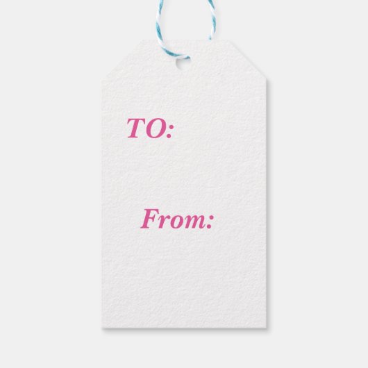 Roze Franse Bulldog Gift Label Kaart Cadeaulabel (Achterkant)