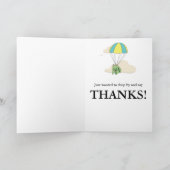 Roze Franse Bulldog Paraplu Leuk Bedankt Card (Binnen)