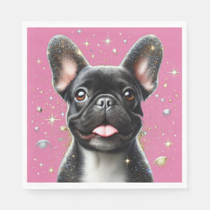 Roze Franse Bulldog servetten! Servet
