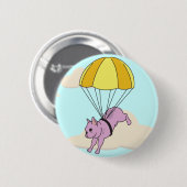 Roze Franse Bulldog Umbrella Fun Button (Voorkant /achterkant)