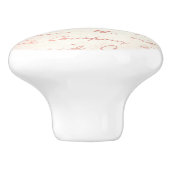 Roze Franse handschrift keramische vormroedel Keramische Knop (Zijkant)