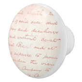 Roze Franse handschrift keramische vormroedel Keramische Knop (Rechts)