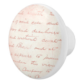 Roze Franse handschrift keramische vormroedel Keramische Knop