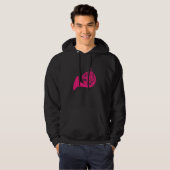 Roze Franse Horn Instrument Grafisch Hoodie (Voorkant volledig)