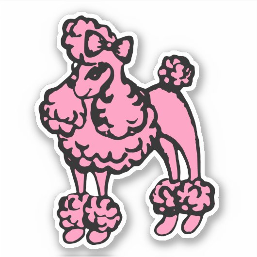 Roze Franse Podle Sticker (Voorkant)