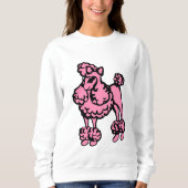 Roze Franse poedel sweatshirt cadeau (Voorkant)