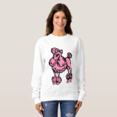 Roze Franse poedel sweatshirt cadeau (Voorkant volledig)