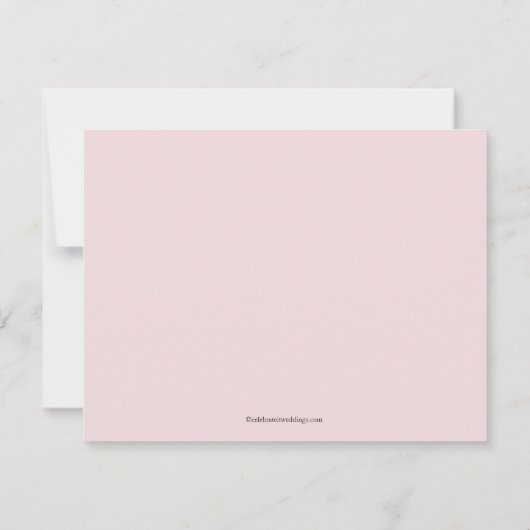 Roze Franse RSVP-reactiekaart RSVP Kaartje (Achterkant)