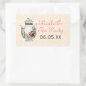 Roze  Franse Tea Party Favor Stickers (Tas)
