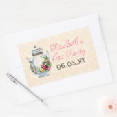 Roze  Franse Tea Party Favor Stickers (Envelop)