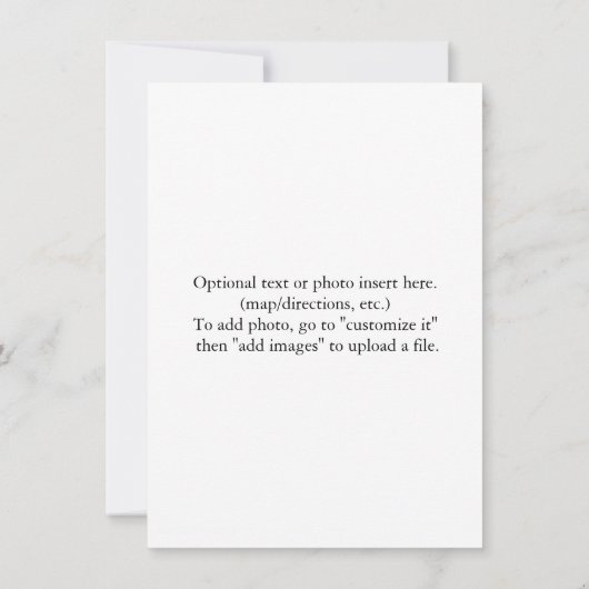 Roze Franse toile Custom Invites Kaart (Achterkant)