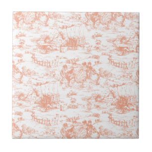  roze Franse toile Tile Tegeltje