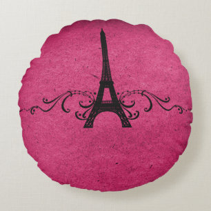 Roze  Franse Vlaamse Ronde Pillow Rond Kussen