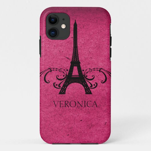 Roze  Franse Vlaanderen Case-Mate iPhone Case (Achterkant)