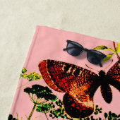 Roze Franse vlinders Strandlaken (In situ)