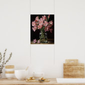 Roze Freesia Bloemen Art Print Poster (Keuken)