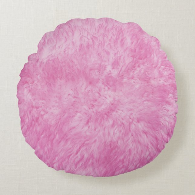 Roze frenzy Round Pillow Rond Kussen (Voorkant)