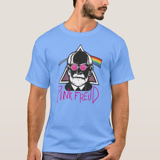 Roze Freud Donkere kant van je mama Joke Funny T-shirt (Voorkant)