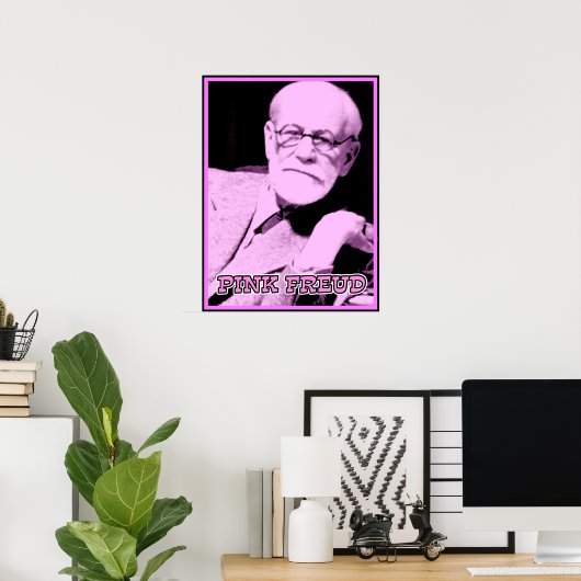 Roze Freud Funny Poster Sign Print (Thuiskantoor)