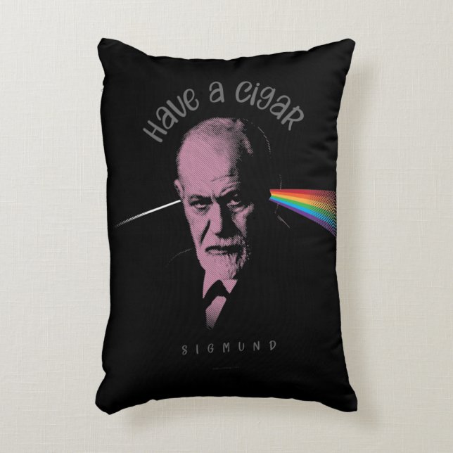Roze Freud (Heb een sigaar) Accent Kussen (Voorkant(Verticaal))