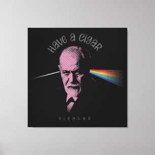 Roze Freud (met een kaartje) Canvas Afdruk