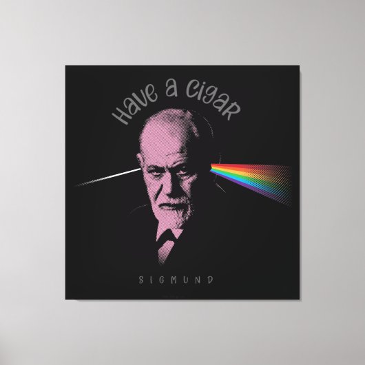 Roze Freud (met een kaartje) Canvas Afdruk (Voorkant)