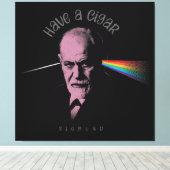 Roze Freud (met een kaartje) Canvas Afdruk (Insitu (Houten vloer))