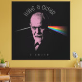 Roze Freud (met een kaartje) Canvas Afdruk (Insitu (Woonkamer))