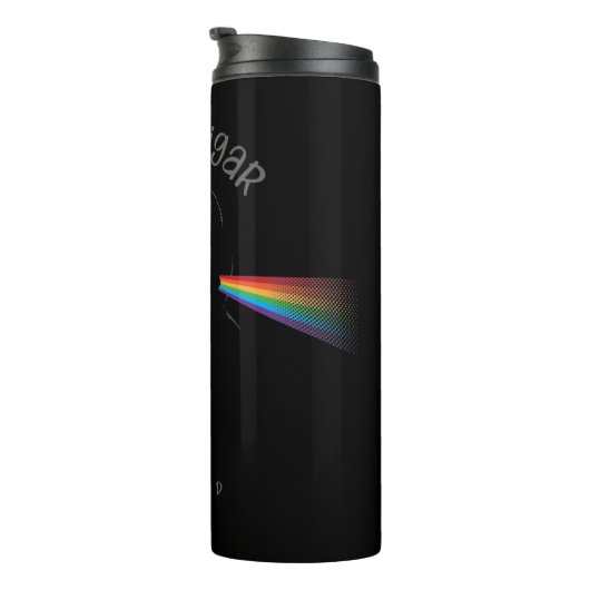 Roze Freud (met een kaartje) Thermosbeker (Geroteerd rechts)