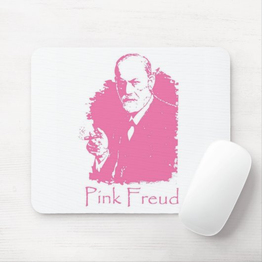 Roze Freud Mousepad Muismat (Met muis)