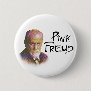 Roze Freud Ronde Button 5,7 Cm