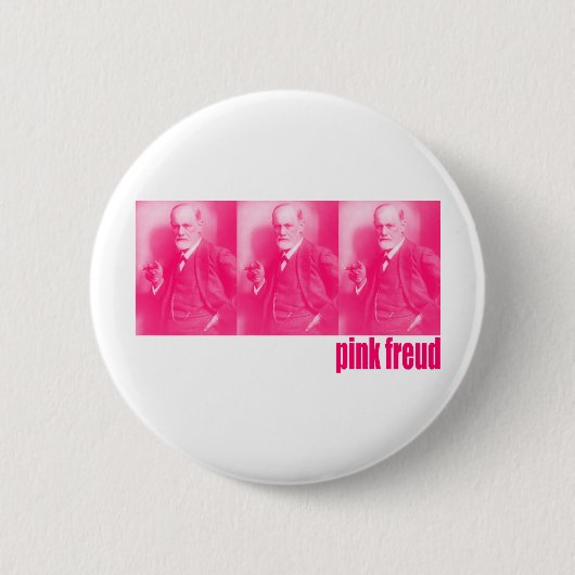 Roze Freud Ronde Button 5,7 Cm (Voorkant)