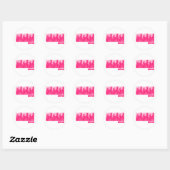 Roze Freud Ronde Sticker (Vel)