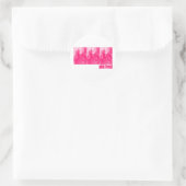 Roze Freud Ronde Sticker (Tas)