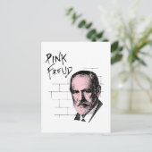 Roze Freud Sigmund Freud Briefkaart (Staand voorkant)