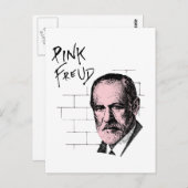 Roze Freud Sigmund Freud Briefkaart (Voorkant / Achterkant)