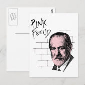 Roze Freud Sigmund Freud Briefkaart (Voorkant / Achterkant)