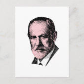 Roze Freud Sigmund Freud Briefkaart (Voorkant)