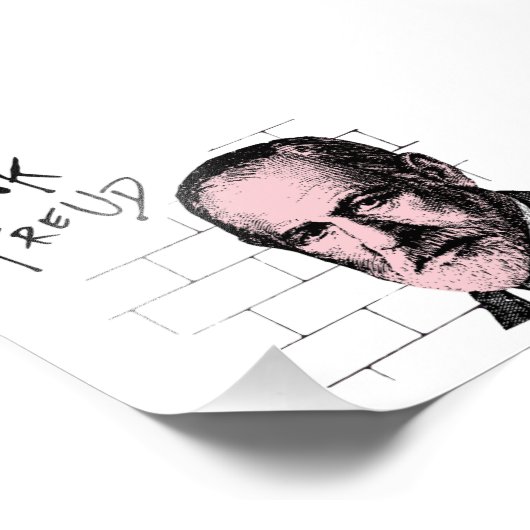 Roze Freud Sigmund Freud Foto Afdruk (Hoek)