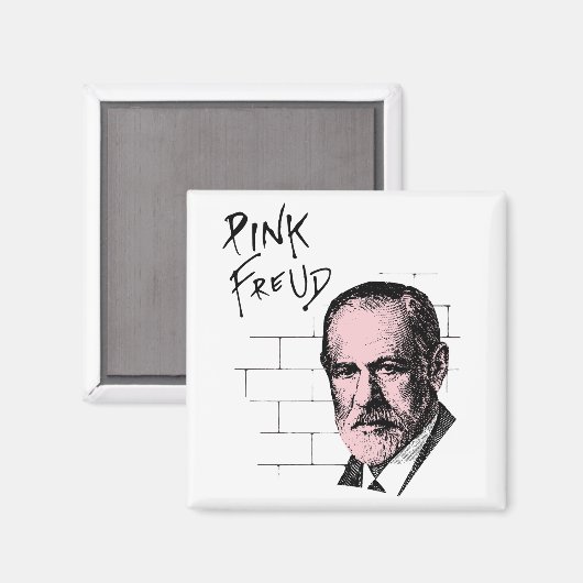 Roze Freud Sigmund Freud Magneet (Voorkant / Achterkant)
