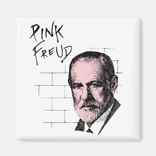 Roze Freud Sigmund Freud Magneet (Voorkant)