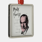 Roze Freud Sigmund Freud Metalen Ornament (Rechts)