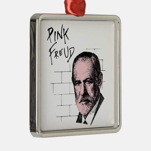 Roze Freud Sigmund Freud Metalen Ornament (Rechts)