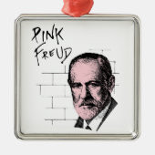 Roze Freud Sigmund Freud Metalen Ornament (Voorkant)