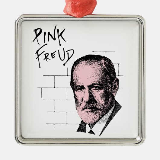 Roze Freud Sigmund Freud Metalen Ornament (Voorkant)