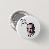 Roze Freud Sigmund Freud Ronde Button 3,2 Cm (Voorkant /achterkant)