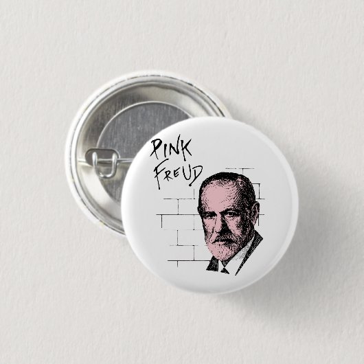 Roze Freud Sigmund Freud Ronde Button 3,2 Cm (Voorkant /achterkant)
